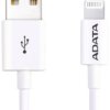 ADATA Kabel USB USB 2.0 Złącze męskie Lightning, Złącze męskie USB-A 1.00 m biały AMFIPL-1M-CWH