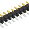 Pin header, 10 pole, pitch 2.54 mm, straight, black, SL12SMD03510S