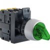Przycisk kompletny pokrętny piórkiem dwupołożeniowy podświetlany zielony 1 zwierny 1 rozwierny ST22-PL.Z-11-24-LED\AC/DC