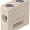 OBO Bettermann 7205700 Zacisk ceramiczny TK 04, PIN: 1, 400 V, 32 A, 5 szt.