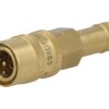 S06DZ-WO10 Szybkozłącze prosta,z zaworem max.10bar mosiądz D: 10mm