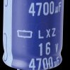 ELXZ160ELL472ML30S Elko radial, 4700 µF, 16 V, 105°, Low ESR, 16x30 mm, RM 7.5