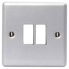 BG Electrical MC542-01 Metal Clad 2-Way 2-Gang Light Switch