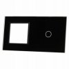 Livolo CZARNY PANEL SZKLANY 1 + MIEJSCE NA GNIAZDO 701G-62