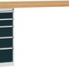 System banków komercyjnych COMBI model 3 z masywną płytą podstawy, szer. X gł. X wys. = 1500 x 700 x 840 mm Manuflex WC5
