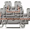 Feed-through/feed-through terminal block, spring-clamp connection, 0.08-2.5 mm², 2 pole, 24 A, 6 kV, gray, 870-503