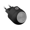 Lampka nocna LED z czujnikiem zmierzchu QM352B DPM, 1 W, 230 V, obrotowa 360°, czarna