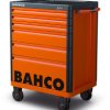 Szafka na rolkach, na kółkach, 6-szufladowa, 976 x 510 x 820mm, materiał: Lita stal, Bahco