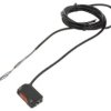 Czujnik fotoelektryczny, tłumienie tła, z konfiguracją wyjścia: NPN, max. 0,1A, przewody, 10...50mm, IP65, BJ50-BDT