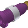 2 mm socket, screw connection, mounting Ø 8 mm, CAT III, purple, 975454709