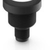 Pushbutton, illuminable, groping, 1 Form A (N/O), waistband round, white, front ring black, mounting Ø 22.3 mm, 1.10.011.001/022