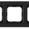 SONATA Ramka potrójna czarne szkło szronione R-3RGC/79/33