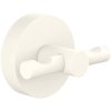 tesa 40574-00000-00 MOON coat hook 2 hooks metal white matt Adhesive fix