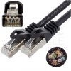 Patchcord S/FTP kat.6A PiMF kabel sieciowy LAN 2x RJ45 linka LSOH czarny 2m NEKU