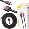 KABEL USB-A / USB-C Baseus Cafule CATKLF-U91 300cm 2A QC 3.0 CZARNO-CZERWONY W OPLOCIE
