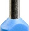 Insulated wire end ferrule, 0.75 mm², 15 mm long, NF C 63-023, blue, AZ5DE007