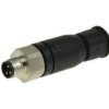 42-00001 wtyk prosty na przewód seria M12; 3 pin