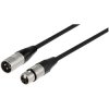 Monacor 69280 XLR Cable 1x XLR plug to socket 10m Black pozi Copper Core