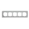 DECO Ramka 5 pięciokrotna uniwersalna z tworzywa srebrny metalik 7DR-5 KARLIK