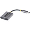 StarTech.com USBC-AUDIO-SPLITTER USB-C Headphone Splitter, USB Type C Dual Head