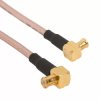 Coaxial cable, MCX plug (angled) to MCX plug (angled), 50 Ω, RG-316, grommet black, 305 mm, 255104-01-12.00