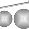 Tarcza do pilarki Ø 12 + 22 mm z trzpieniem Donau Elektronik 1641, N/A, 1 zest.