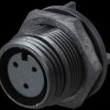 PX0413/03S Connector, rear panel, 3-pin, socket