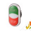 Napęd przycisku zielony/czerwony [Start/Stop], z lampką kontrolną (wypukłe), M22-DDL-GR-GB1/GB0 Eaton-Moeller