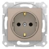 SEDNA Gniazdo pojedyncze z uziemieniem schuko satyna SDN3000168 SCHNEIDER ELECTRIC