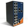 IES-3162GC, Switch przemysłowy zarządzalny, DIN, 16x 10/100 RJ-45 + 2 sloty SFP / RJ-45, O/Open-Ring <10ms