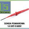 Measuring probe socket 4mm S155-R 1A 600V CAT III - Red