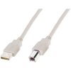 Digitus AK-300105-018-E USB 2.0 Cable A-Plug to B-Plug 1.8m Beige Double Shield