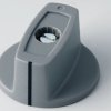 Toggle knob, 6 mm, plastic, gray, Ø 31 mm, H 16 mm, A2431068