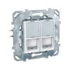 UNICA Płytka centralna 2x RJ45 biel polarna MGU50.6161.18Z SCHNEIDER ELECTRIC