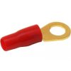 końcówka oczkowa izolowana złocona czerwona M8 10mm2