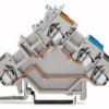 3-wire initiator terminal, spring-clamp connection, 0.08-2.5 mm², 3 pole, 20 A, 6 kV, gray, 280-553