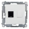 Simon 54 Gniazdo Komputerowe Pojedyncze Rj45 Kat.6 Z Przesłoną Białe D61.01/11