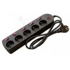 Przedłużacz+6x Wył.1,5m 5x2p+Z czarny Elgotech 568