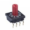 Przełącznik obrotowy, 100 mA, 5V dc, 10-położeniowy, NKK Switches