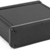Aluminum enclosure, (L x W x H) 80 x 103 x 31 mm, black (RAL 9004), IP54, 1455L802BK