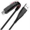 Kabel Usb - Lightning Wzmacniany Czarny 1M Lb0154 Libox