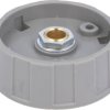 Rotary knob, 6 mm, plastic, gray, Ø 50 mm, H 15 mm, A2550068