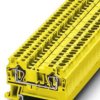 Through terminal block, spring balancer connection, 0.08-6.0 mm², 2 pole, 32 A, 8 kV, yellow, 3037148