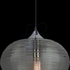 3880 Diamond cut glass-huge black pendant Light D:350