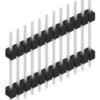 Pin header, 12 pole, pitch 2.54 mm, straight, black, 10056671