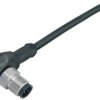 Sensor actuator cable, M12-cable plug, angled to open end, 3 pole, 5 m, PUR, black, 4 A, 77 3727 0000 50003-0500