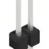 Pin header, 2 pole, pitch 2.54 mm, straight, black, 10048265