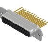 D-Sub socket, 25 pole, standard, equipped, straight, wire-wrap, 164A10439X