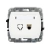 TREND Gniazda telefoniczne pojedyncze 1xRJ11, 4-stykowy biały GT-1