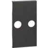 LIVING NOW Plakietka gniazda TV - 2 otwory - 2 moduły - czarna KG25M2 LEGRAND